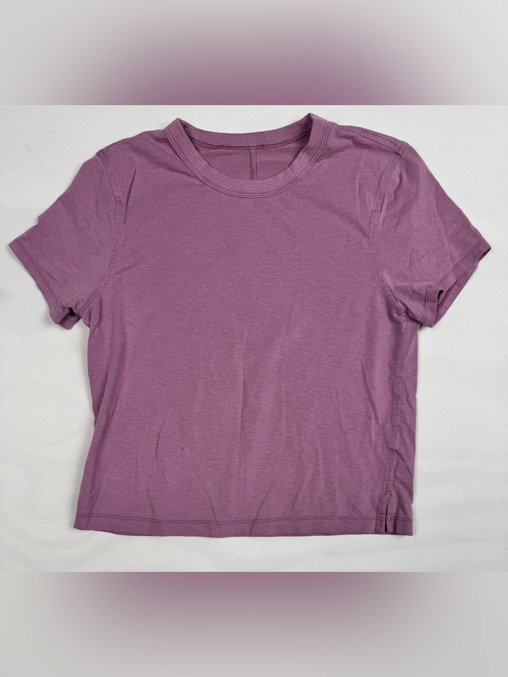 Lululemon Classic-Fit Cotton-Blend Short Sleeve T-Shirt Velvet Dust Women’s 4